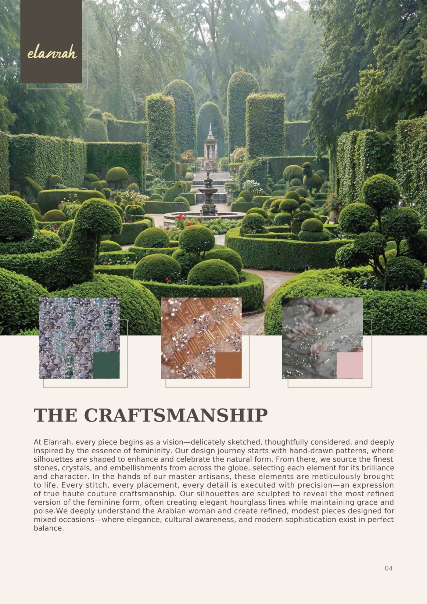 Elanrah catalogue — the craftsmanship