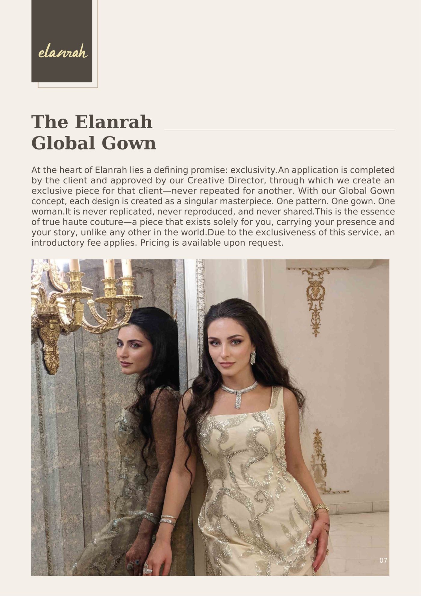 Elanrah catalogue — the Elanrah Global Gown