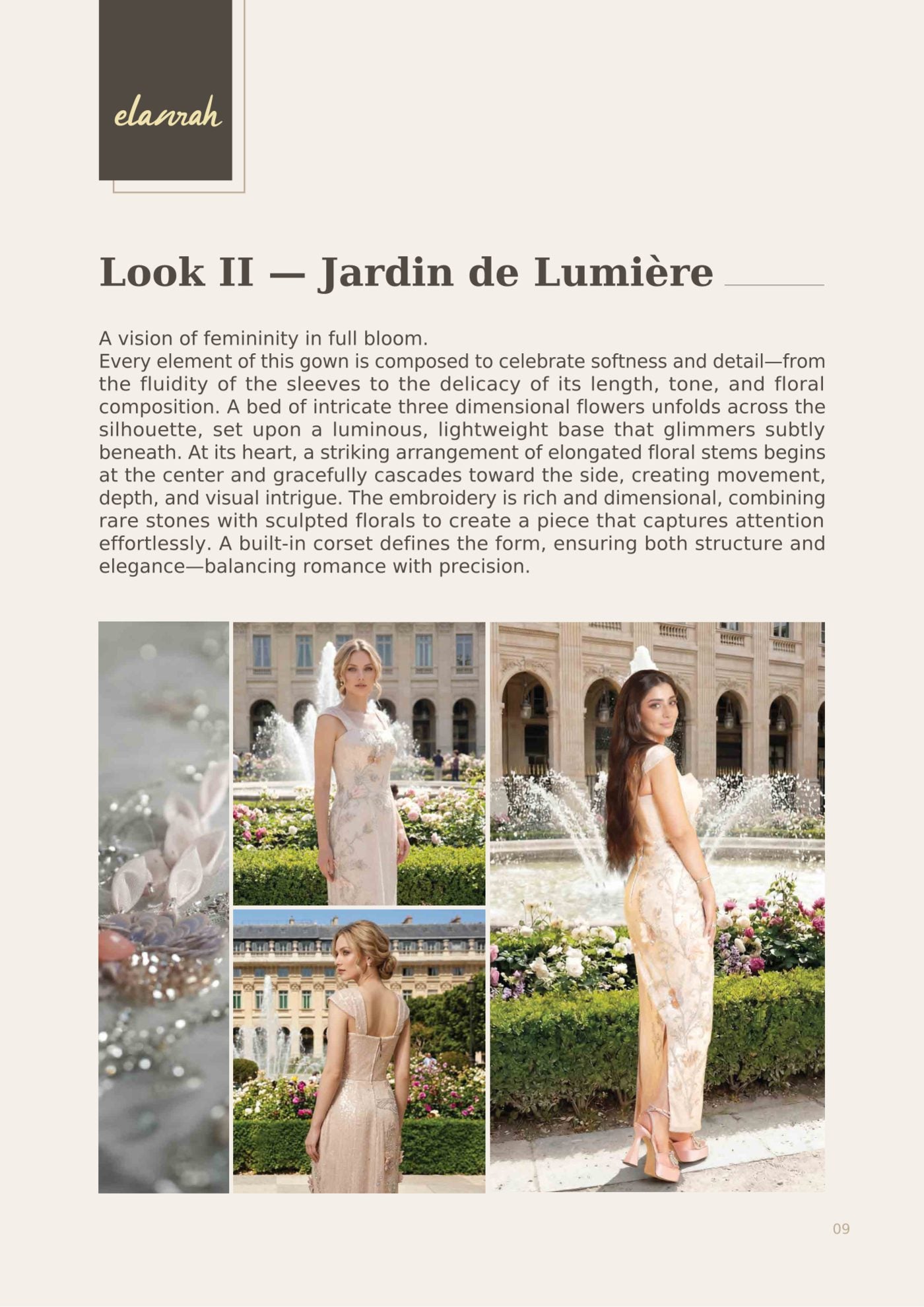 Elanrah catalogue — Look II, Jardin de Lumière
