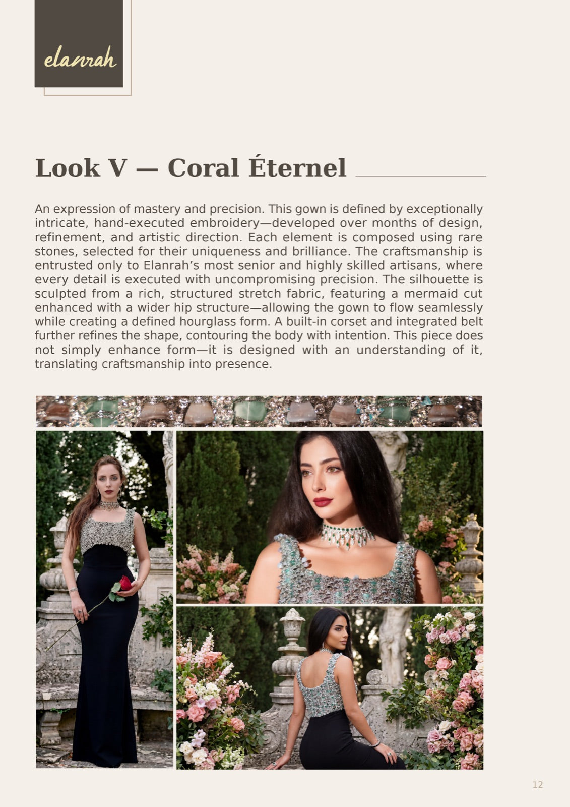 Elanrah catalogue — Look V, Coral Éternel