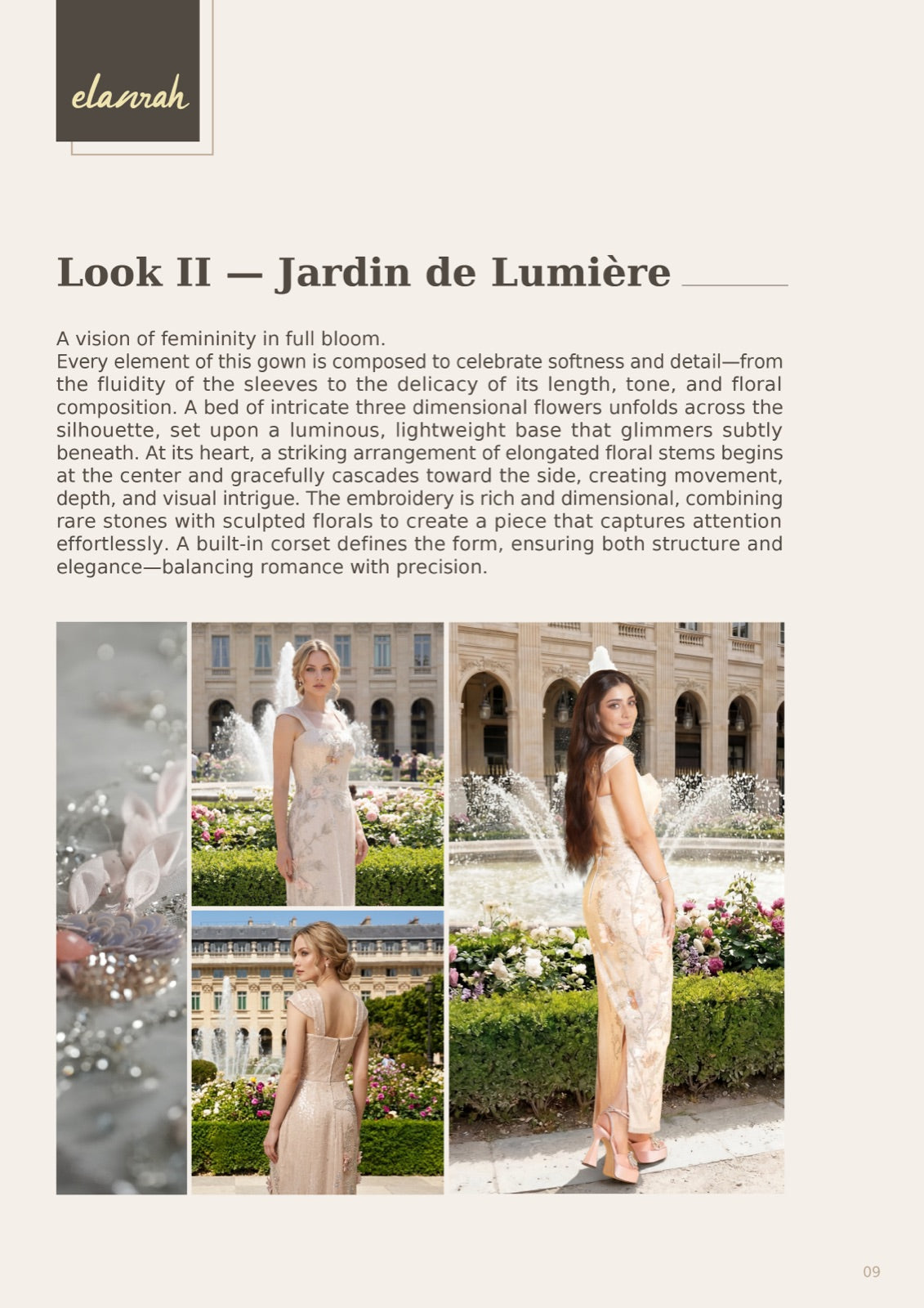 Elanrah catalogue — Look II, Jardin de Lumière